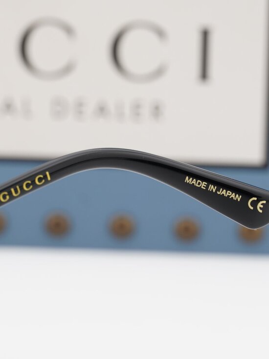 Gucci GG0596OA 003 Round Eyeglasses 58mm - Gold / Black / Red main image 10